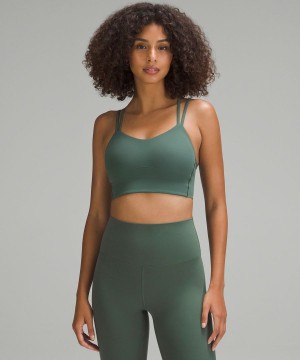 Lululemon Like a Cloud Longline Bra Light Support, B/C Cup Sport BH Damen Dunkelgrün | 6513DGMIQ