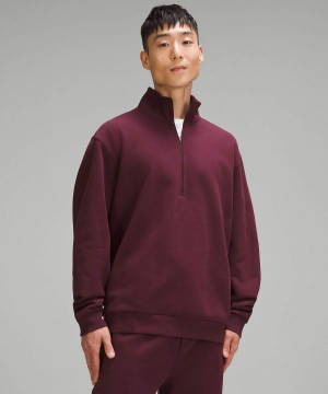 Lululemon Lunar New Year Steady State Half Zip Sweatshirts Herren Bordeaux | 0841HTYMA