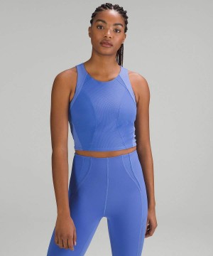 Lululemon Mesh Panelled Sport Shelf Tanktop Damen Indigo | 3486GYFIV