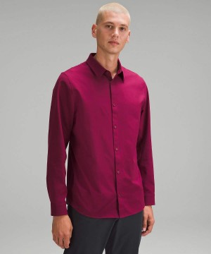 Lululemon New Venture Klassische-Fit Langarmhemd Herren Bordeaux | 8761XKGHB