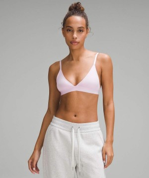 Lululemon Nulu Mesh Logo Triangle Bralette A/B Cup Sport BH Damen Rosa | 2159MFHZB