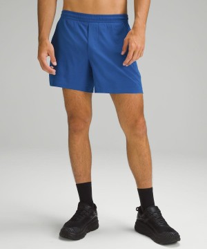 Lululemon Pace Breaker Gefütterte 5" Kurze Hose Herren Blau | 7045MJWTI