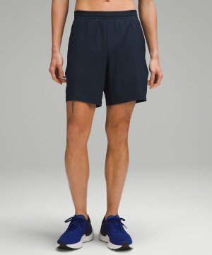 Lululemon Pace Breaker Gefütterte 7" Kurze Hose Herren Navy | 9534XFWRS