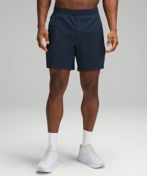 Lululemon Pace Breaker Gefütterte 7" Kurze Hose Herren Navy | 1537LDZCG