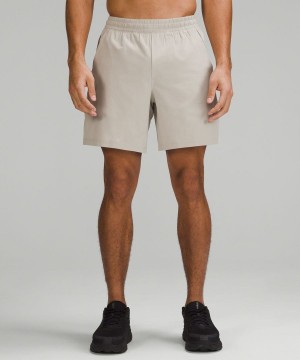 Lululemon Pace Breaker Gefütterte 7" Kurze Hose Herren Beige | 5194BAVRM