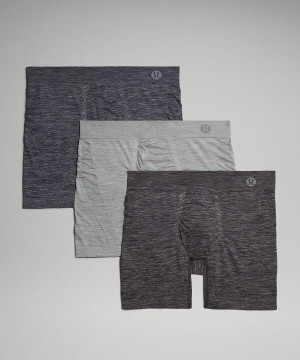 Lululemon Rapid Vent Tech Boxer 5" 3 Pack Unterwäsche Herren Schwarz Grau Navy | 2615AKSCO