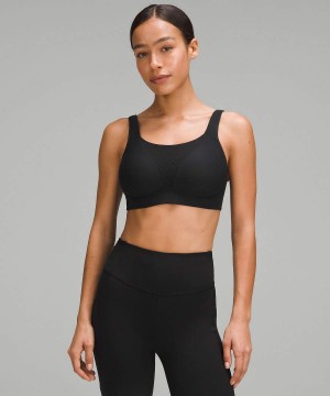 Lululemon Run Times Bra High Support, B-G Cups Sport BH Damen Schwarz | 6734OFKUJ