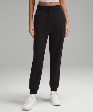 Lululemon Scuba High-Rise French Terry Jogginghose Damen Schwarz | 4603OLTJN