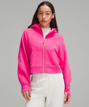 Lululemon Scuba Oversized Full-Zip Gold Zip Hoodie Damen Rosa | 7548NWIYV