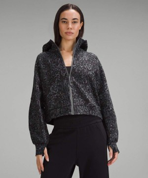 Lululemon Scuba Oversized Full-Zip Hoodie Damen Leopard Mehrfarbig | 2391TAXSZ