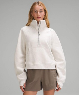 Lululemon Scuba Oversized Funnel-Neck Half Zip Sweatshirts Damen Beige | 5420SZTOP