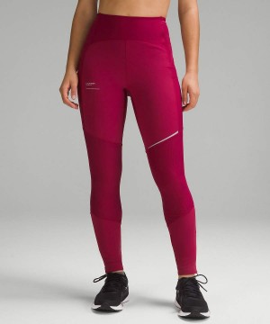 Lululemon SenseKnit Composite High-Rise 28" Lauf Leggings Damen Bordeaux | 5614RTSXU