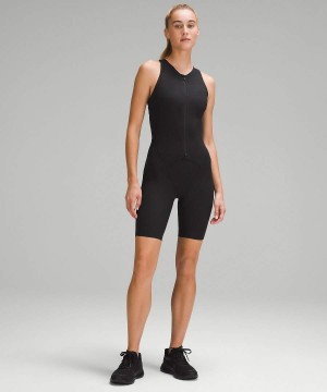 Lululemon SenseKnit Lauf One-Piece Body Damen Schwarz | 7046UVJNY