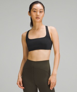 Lululemon SmoothCover Yoga Bra Light Support, B/C Cup Sport BH Damen Schwarz | 2940TMAFW