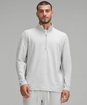 Lululemon Soft Jersey Half Zip Sweatshirts Herren Silber | 6934RGEHM