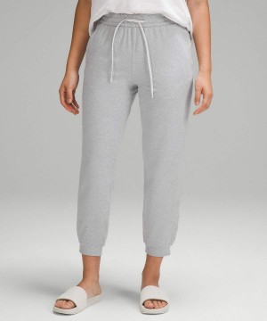 Lululemon Soft Jersey Klassische-Fit Mid-Rise Jogginghose Damen Hellgrau | 1354GKTMD