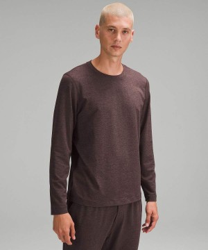 Lululemon Soft Jersey Langarmhemd Herren Schokolade | 5703ANVJT