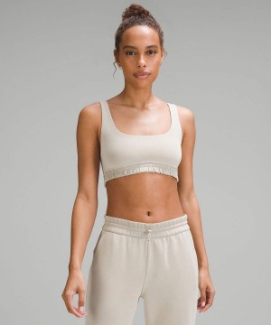 Lululemon Softstreme Scoop-Neck Bra B/C Cup Sport BH Damen Beige | 3184DHMXT