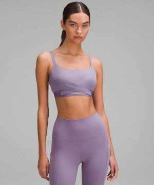 Lululemon Super-Soft Adjustable Front-Wrap Bra Light Support, B-D Cups Sport BH Damen Lila Grau | 4168LBUIG