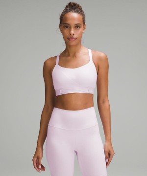 Lululemon Super-Soft Adjustable Recovery Bra Light Support, B-D Cups Sport BH Damen Rosa | 9678RUBYJ