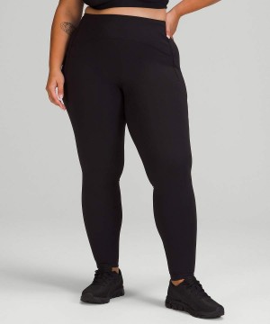 Lululemon Swift Speed High-Rise 28" Brushed Luxtreme Leggings Damen Schwarz | 5369VSETG