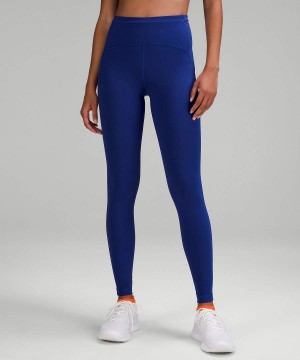 Lululemon Swift Speed High-Rise 28" Brushed Luxtreme Leggings Damen Blau | 2935QZAPB