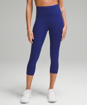 Lululemon Swift Speed High-Rise Crop 21" Leggings Damen Blau | 1805QLRVX