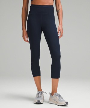 Lululemon Swift Speed High-Rise Crop 21" Leggings Damen Navy | 0839IWUZK