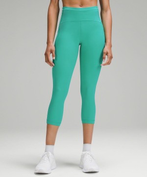 Lululemon Swift Speed High-Rise Crop 21" Leggings Damen Grün | 1625ATIXR