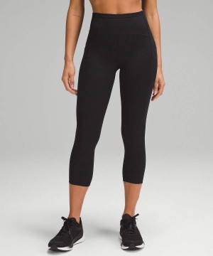 Lululemon Swift Speed High-Rise Crop 23" Leggings Damen Schwarz | 1649PDHCS