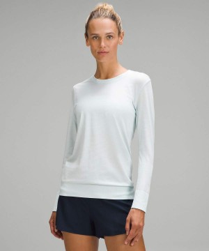 Lululemon Swiftly Relaxed Langarmhemd Damen Blau Blau | 0917OZNPJ