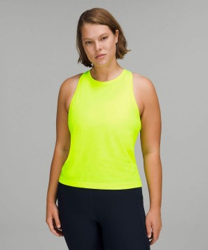 Lululemon Swiftly Tech High-Neck 2.0 Race Length Tanktop Damen Gelb Gelb | 2168BGIPR