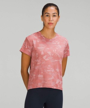 Lululemon Train to Be Kurzes Sleeve T-shirts Damen Rosa Rosa | 8349CPQRN