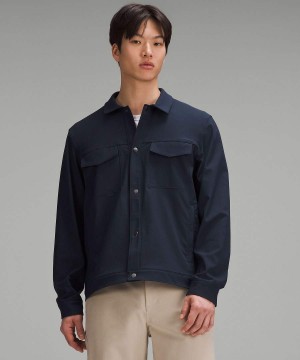 Lululemon Twill Utility Jacken Herren Navy | 6074MNXFL