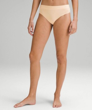 Lululemon UnderEase High-Rise Tanga Unterwäsche Damen Beige | 5389UKHYO