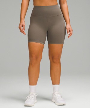 Lululemon Wunder Train Contour Fit High-Rise 6" Kurze Hose Damen Grau | 2159HGZCP