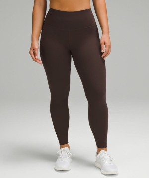 Lululemon Wunder Train Contour Fit High-Rise 25" Leggings Damen Schokolade | 9380CHOLY