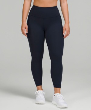 Lululemon Wunder Train Contour Fit High-Rise 25" Leggings Damen Navy | 7091IUBKF