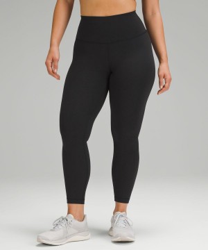 Lululemon Wunder Train Contour Fit High-Rise 25" Leggings Damen Schwarz | 0236YFGBR