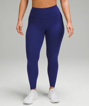 Lululemon Wunder Train Contour Fit High-Rise 28" Leggings Damen Blau | 8950MLOVQ