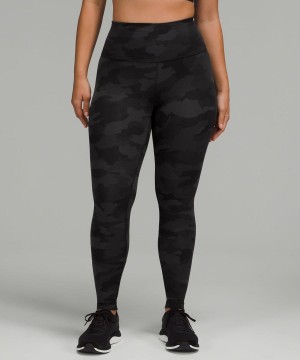 Lululemon Wunder Train Contour Fit High-Rise 28" Leggings Damen Camouflage Schwarz Mehrfarbig | 4092UKEJH