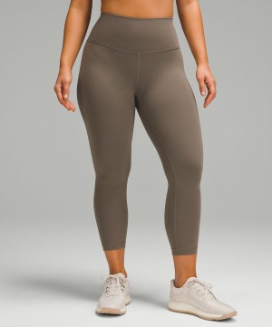 Lululemon Wunder Train Contour Fit High-Rise Crop 23" Leggings Damen Grau | 4935QWRCH