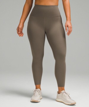 Lululemon Wunder Train Contour Fit High-Rise with Pockets 25" Leggings Damen Grau | 3980WTQZA