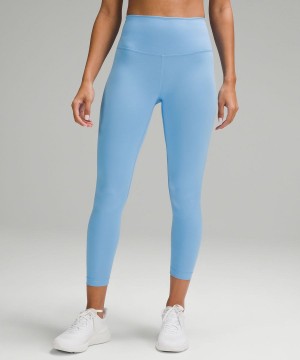 Lululemon Wunder Train High-Rise 25" Leggings Damen Blau | 3085QPYAV