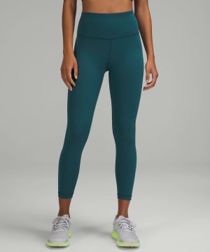 Lululemon Wunder Train High-Rise 25" Leggings Damen Grün | 7396DJPHS