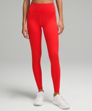 Lululemon Wunder Train High-Rise 28" Leggings Damen Rot | 7538IJOCZ