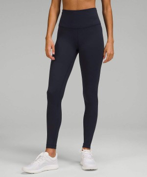 Lululemon Wunder Train High-Rise 31" Leggings Damen Navy | 7529KHSMB