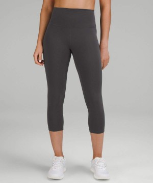 Lululemon Wunder Train High-Rise Crop 21" Leggings Damen Tiefesgrau | 3871MZQRL