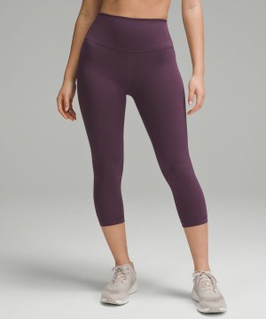 Lululemon Wunder Train High-Rise Crop 21" Leggings Damen Lila | 6473JBZUX