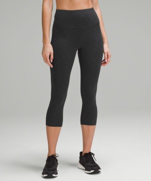 Lululemon Wunder Train High-Rise Crop 21" Leggings Damen Tiefesgrau | 7269QIYEJ